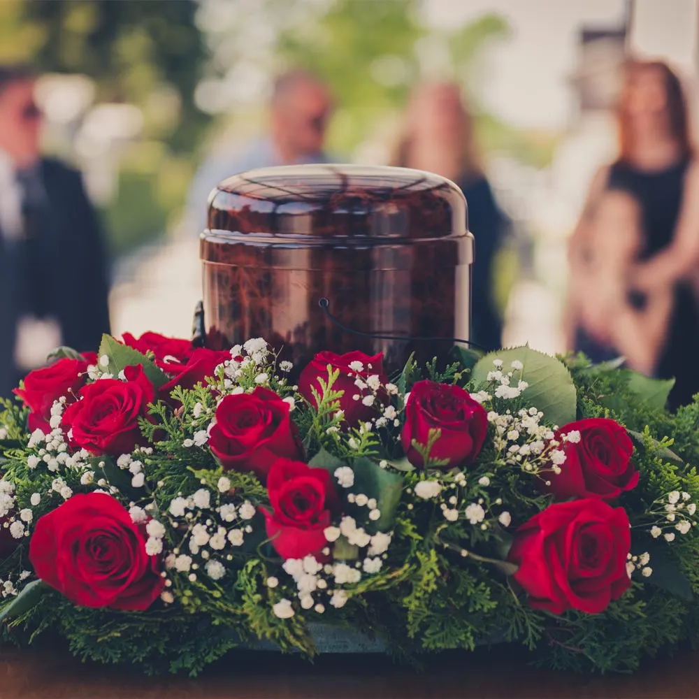 Ashes urns and caskets